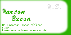 marton bucsa business card